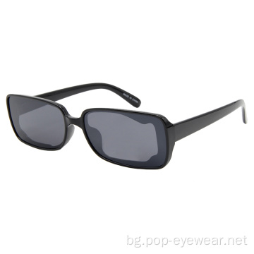 Овални тесни слънчеви очила с котешко око за жени